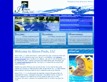 Tablet Screenshot of alisonpoolsinc.com